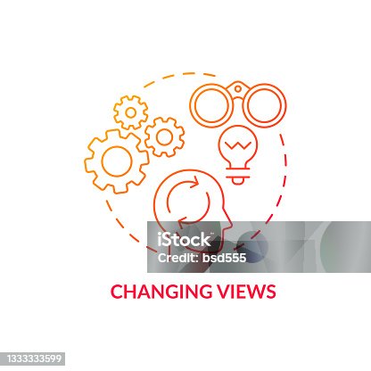 istock Intelligence formation mechanism red concept icon 1333333599