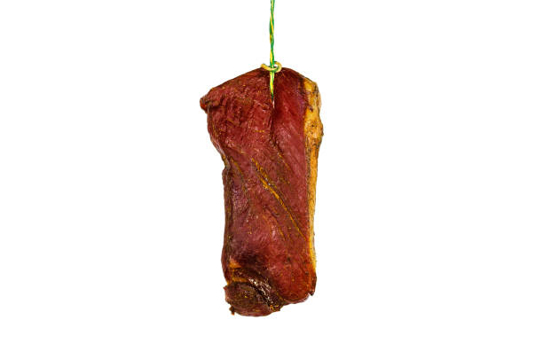 istock Appetizing dry-aged meat on a white background. 1333335322
