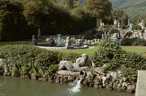 Valsanzibio, Padova. The park with Fontana di Eolo