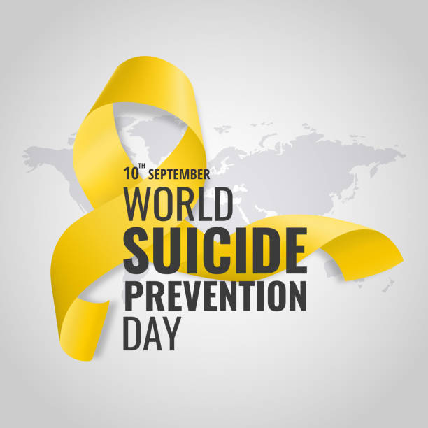 world suicide prevention day. Vector Illustration of world suicide prevention day. suicide stock illustrations