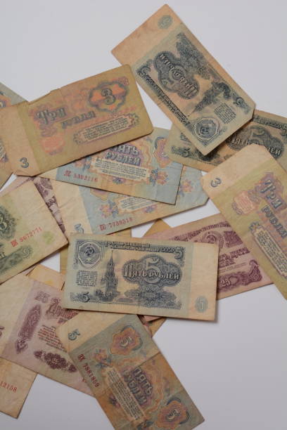 istock Soviet ruble Banknotes , former currency of the  Soviet Union, circa 1961. 1333338626