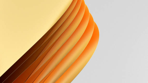 istock 3d rendering illustration with golden smooth shapes on the grey. Nice abstract design for phone background, wallpaper, or any purposes with  copy space. 1333346542