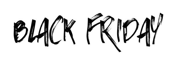 istock Black friday font text. Calligraphy lettering for black friday sale. Vintage type of text for logo, typography, banner and poster. Design of font for special offer. Advertising card. Vector 1333346749