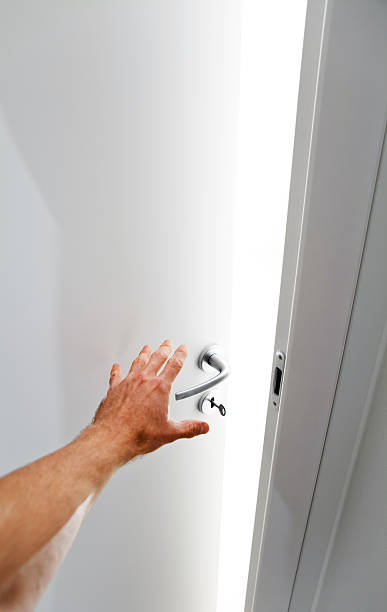 istock Hand opening the door 133335277