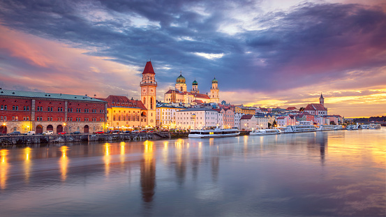 Passau Skyline, Germany.