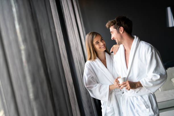 istock Handsome man and beautiful woman relaxing in spa 1333357574