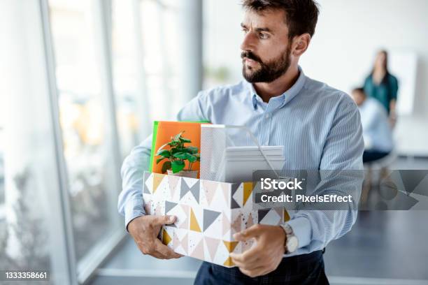 Leaving The Office Stock Photo - Download Image Now - Quitting a Job, Being Fired, Downsizing - Unemployment