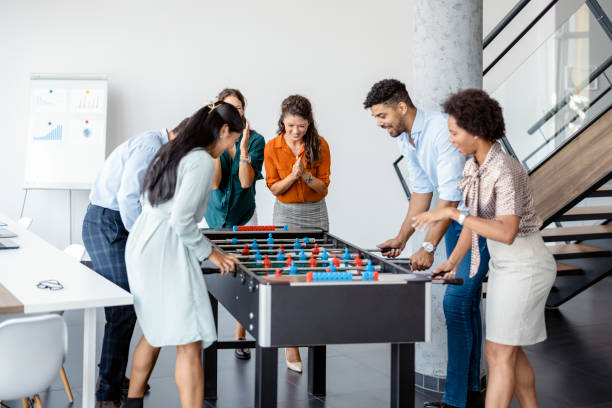 istock Coworkers Playing Table Football 1333358817