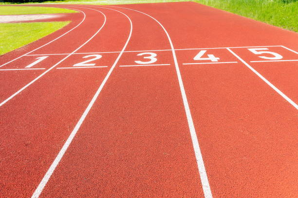istock Athletics running tracks in stadium 1333359151