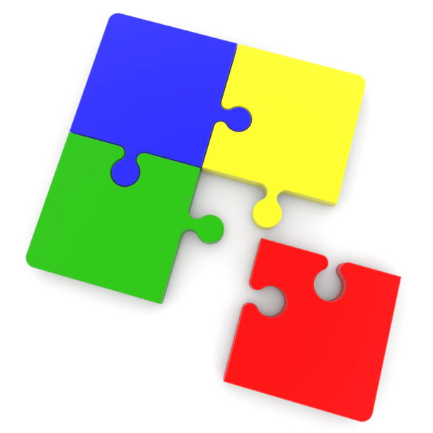 istock Colorful puzzle pieces connecting concept 1333359295