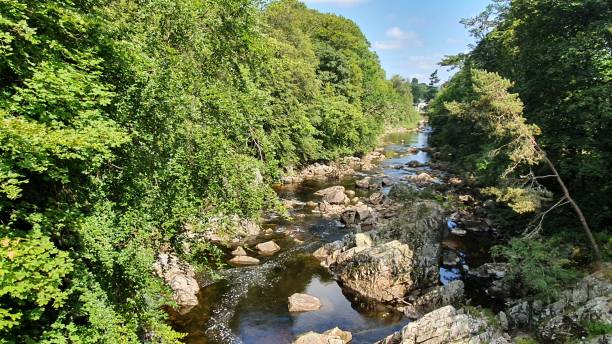 istock Rocky river bed and waterfalls at Falls of Feugh 1333364440