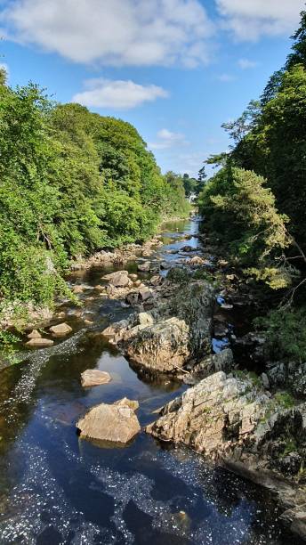 istock Rocky river bed and waterfalls at Falls of Feugh 1333364453