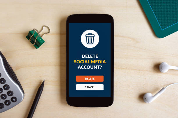 istock Deleting social media concept on smartphone screen 1333364820