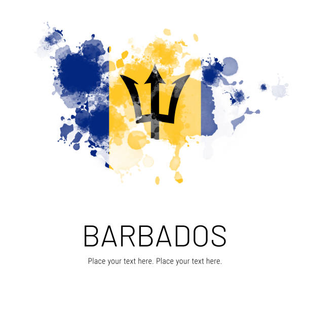 Barbados 3D Map on White Background, \nUseful for Politics, Elections, Travel, News and Sports Events