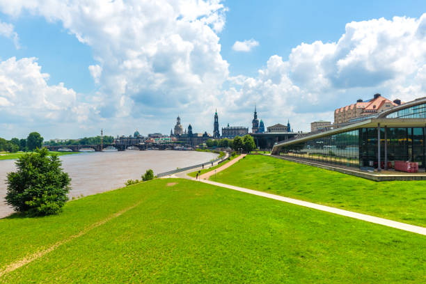 Dresden with Saxon State Parliament on the right side