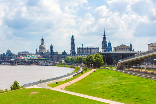 Dresden with Saxon State Parliament on the right side