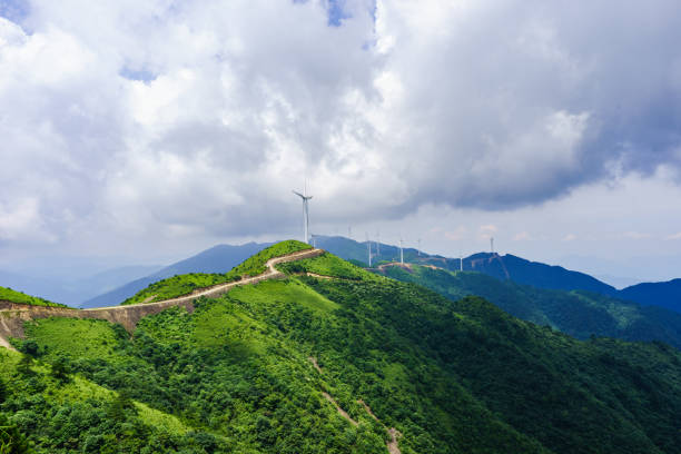 istock Wind power equipment on the mountain 1333367676