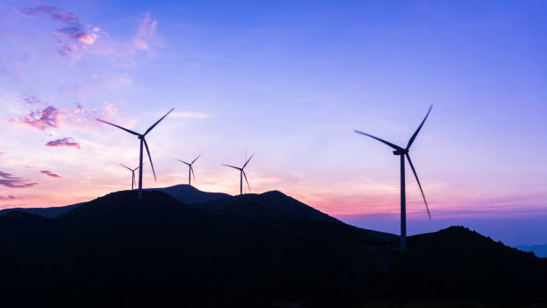 istock Wind power equipment on the mountain 1333368423