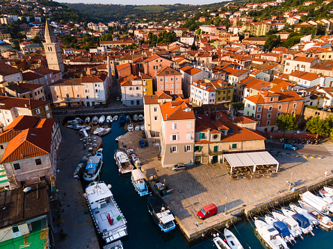 Muggia Small Fishing Town in Trieste Province Italy.