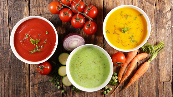 set of vegetable soup bowl