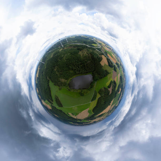 istock rural landscape with the power generating wind turbines (360-degree panorama) 1333378148