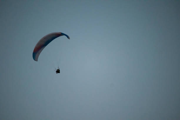 parachutiste professionnel volant avec des touristes - action adventure aerospace industry air vehicle photos et images de collection