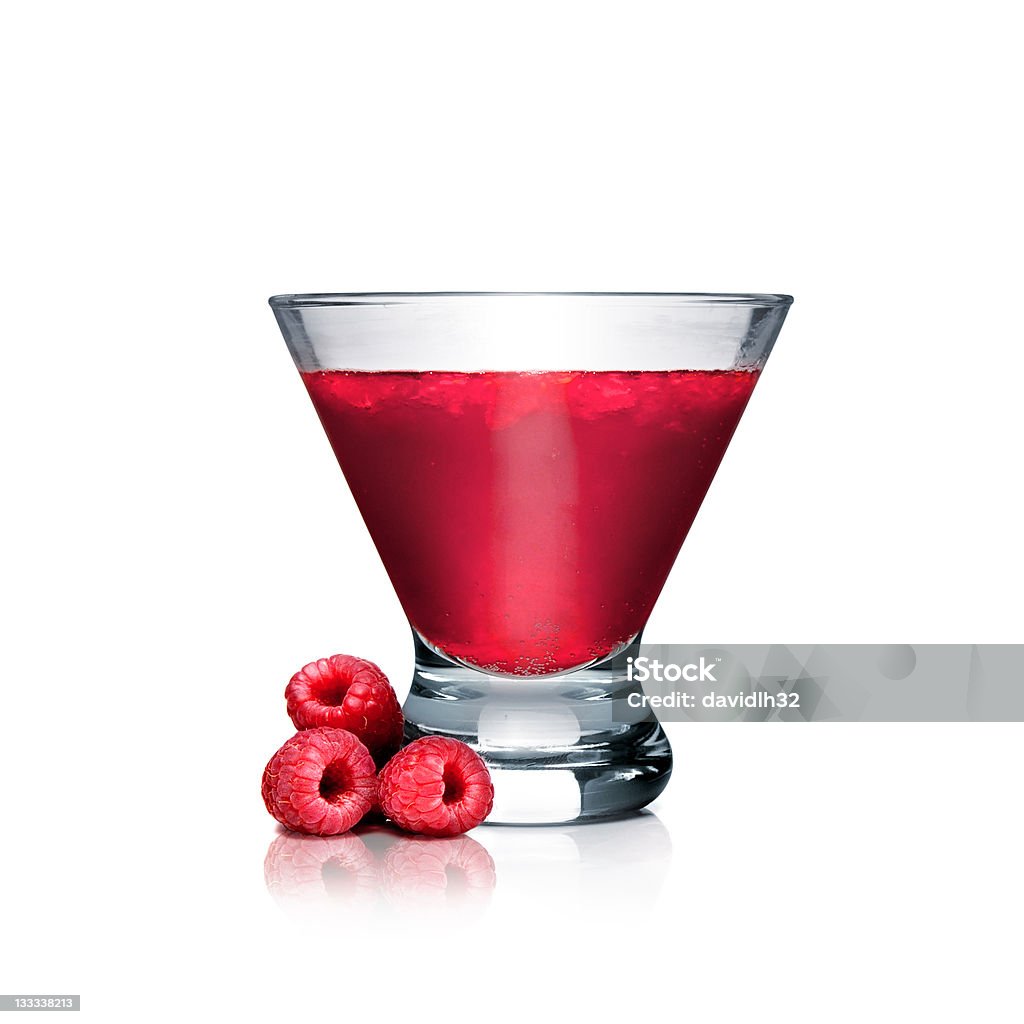 Himbeere Cocktail auf Weiß - Lizenzfrei Alkoholisches Getränk Stock-Foto