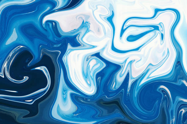 istock Contemporary Modern Art Blue and White Creative Abstract Hand Painted Background. 3d Rendering 1333396311