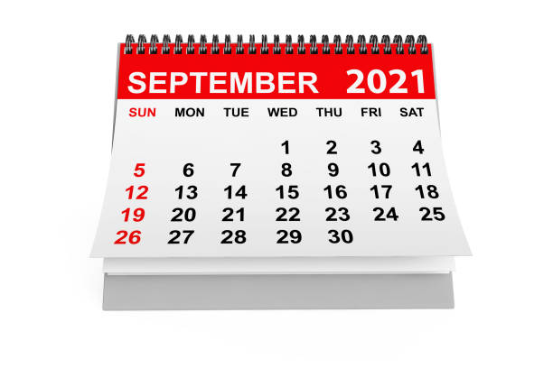 istock 2021 Year September Calendar. 3d rendering 1333396343