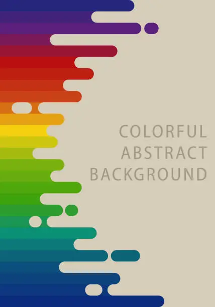 Vector illustration of Rainbow Gradient Horizontal Line Background Pattern Retro