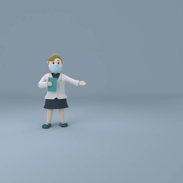 istock Doctor Cartoon 3D Character 1333400668