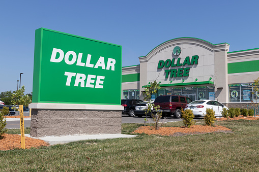 Muncie - Circa August 2021: Dollar Tree Discount Store. Dollar Tree offers an eclectic mix of products for a dollar.