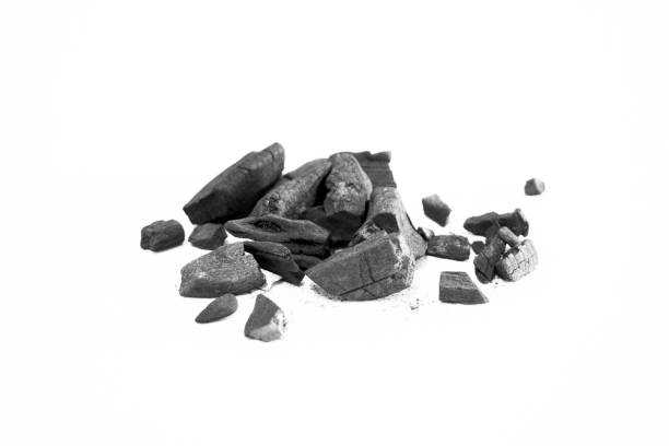 istock Small pile of black charcoal firewood 1333403093