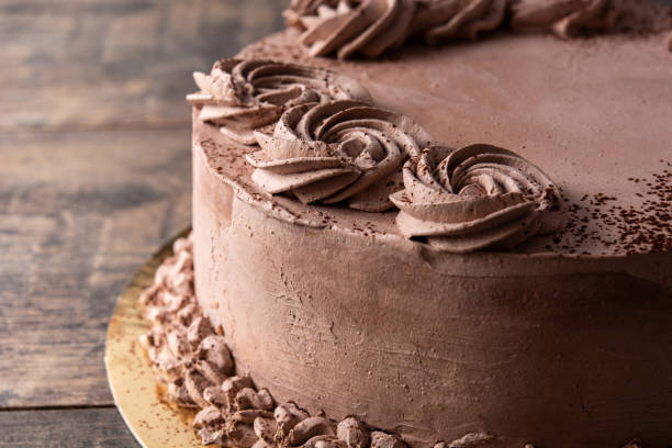 istock Piece of chocolate truffle cake 1333404284