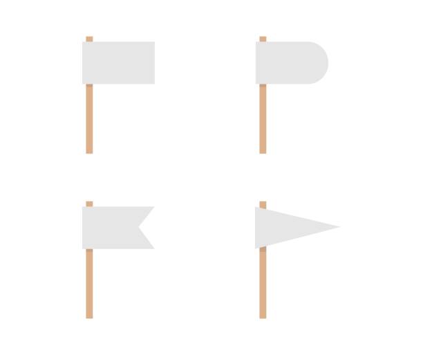 design about Toothpick white flags set design about Toothpick white flags set cocktail stick stock illustrations