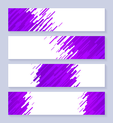Purple magenta dash abstract banner background horizontal banners with space for your content or copy.