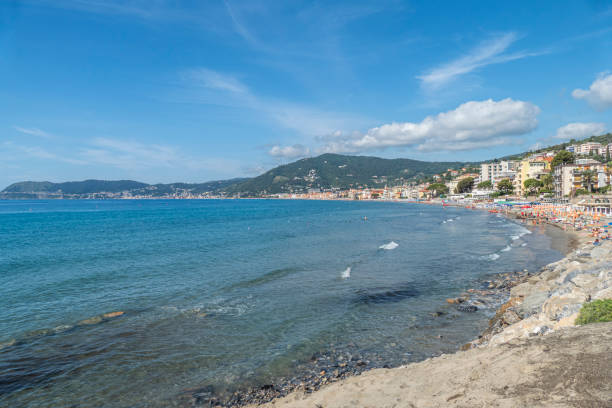 istock Landscape of Alassio with his beautiful beach 1333411281