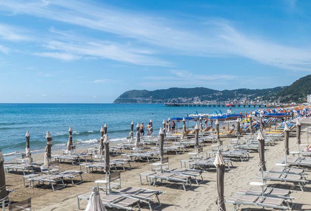 istock Landscape of Alassio with his beautiful beach 1333411305