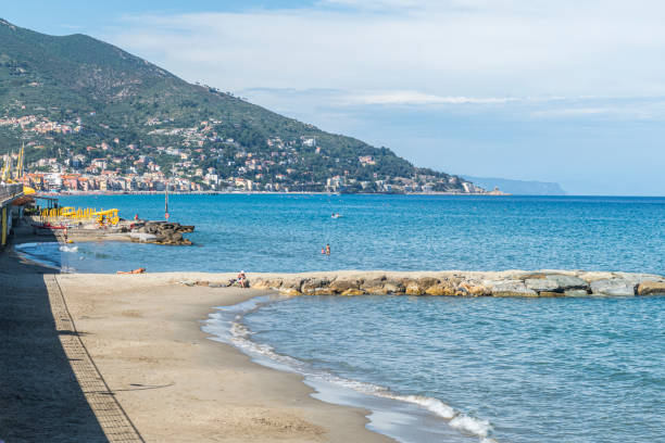 istock Landscape of Alassio with his beautiful beach 1333412073