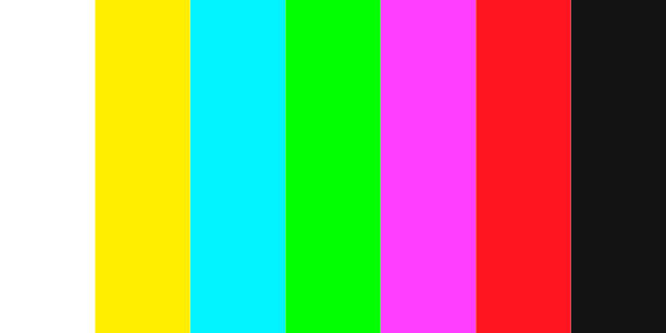 TV test icon has no signal, vertical multi colored stripes on a white background Vector illustration. stock illustration TV test icon has no signal, vertical multi colored stripes on a white background. Vector illustration. stock illustration broken tv stock illustrations