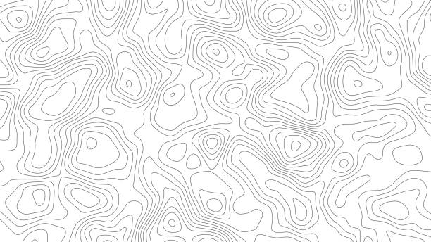 抽象的な地形線 - relief map topography extreme terrain mountain点のイラスト素材／クリップアート素材／マンガ素材／アイコン素材