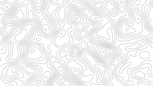 ilustrações de stock, clip art, desenhos animados e ícones de abstract topographic lines - relief map topography extreme terrain mountain