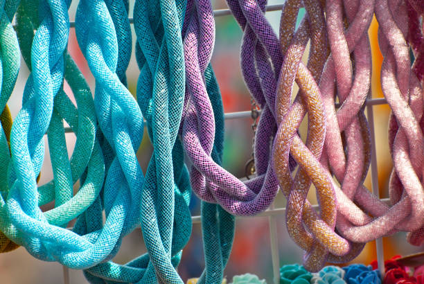 istock Rope and colored thread ornaments are sold at the fair 1333414605