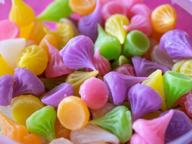 istock closeup colorful Aa-Lua Thai traditional dessert background 1333417646