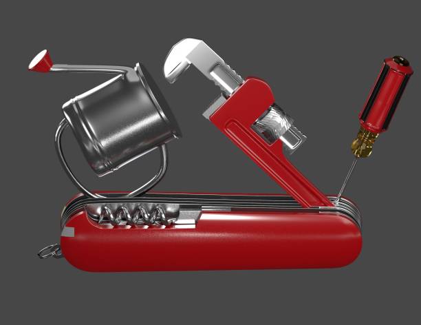 istock The surreal Swiss Army Knife with the working tools 1333419398