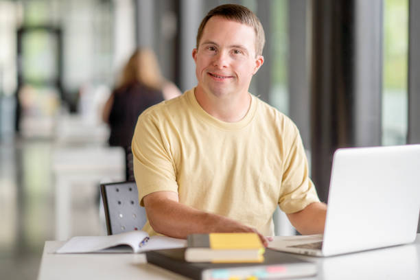istock Portrait of man with Down syndrome 1333429797