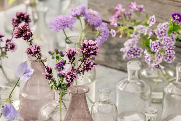 istock Close-up of flowers and glas 1333431279