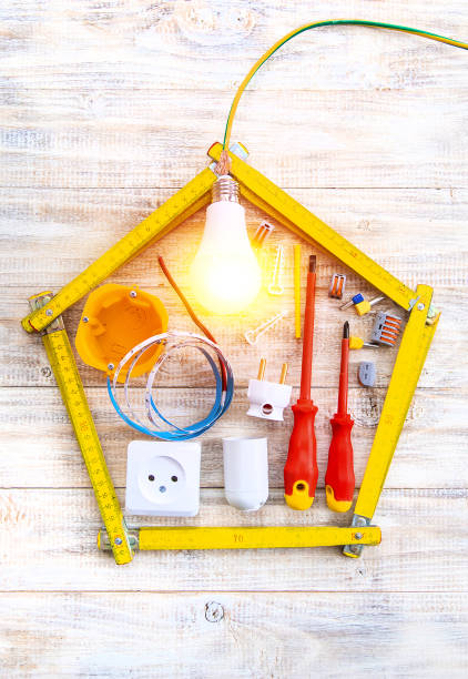 istock Electrical repair tools in the house. Selective focus. 1333433321