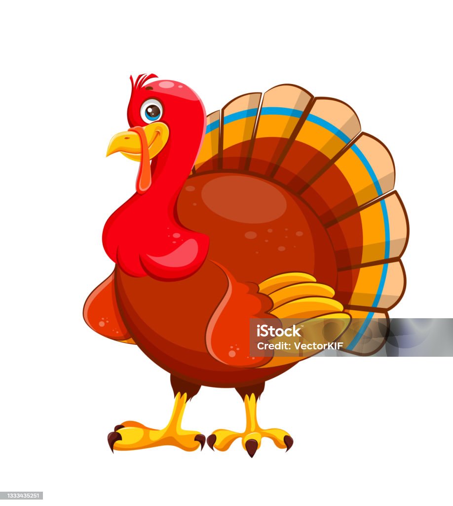 Cartoon Turkey Bird Usable For Thanksgiving Day Stock Illustration -  Download Image Now - Turkey - Bird, Animal, Animal Body Part - iStock