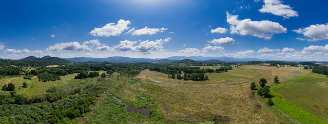 beautiful mountain landscape (drone view)